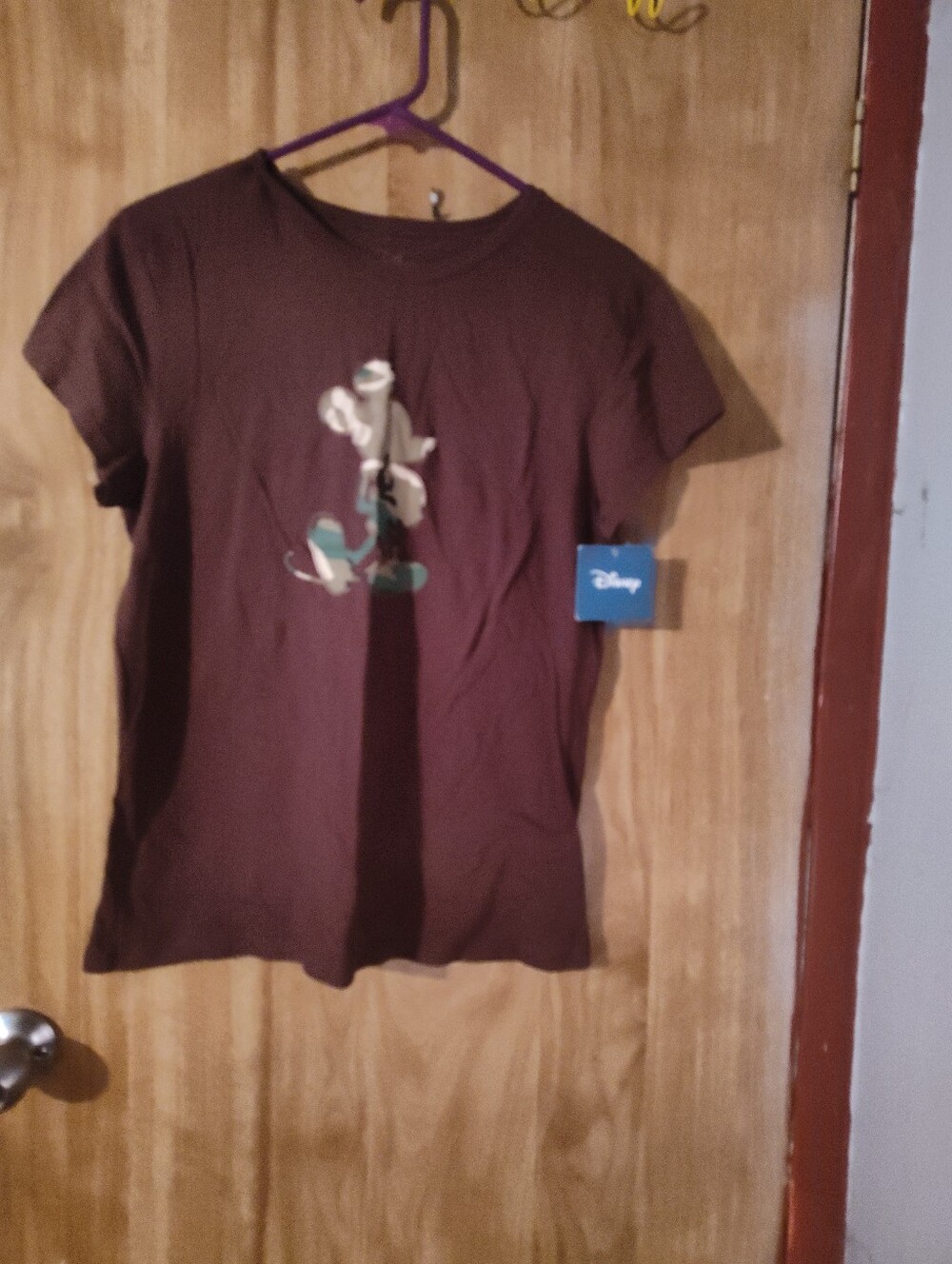 Disney Brown Short Sleeve Tee with Character Graphic